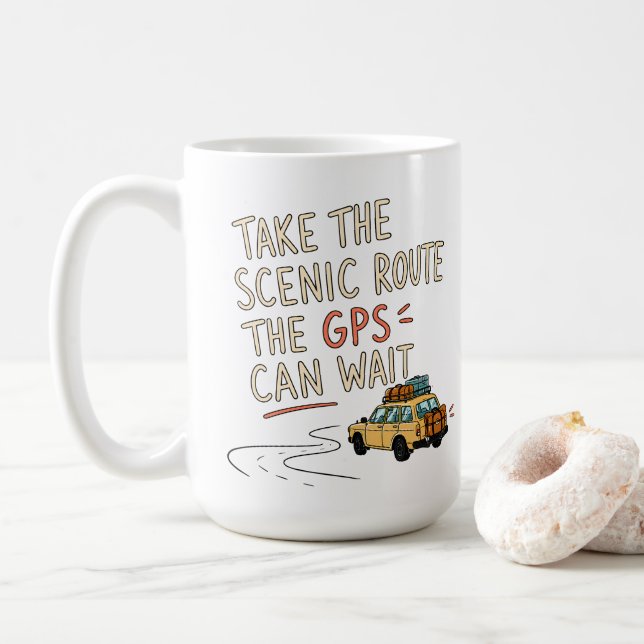 Take The Scenic Route Road Trip Mug (With Donut)