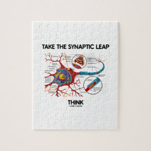 Take The Synaptic Leap Think (Neuron Synapse) Jigsaw Puzzle