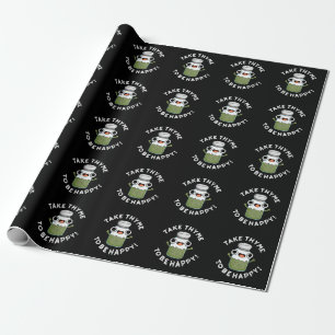 Take Thyme To Be Happy Funny Herb Pun  Wrapping Paper