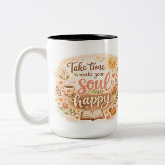 Take Time Make Your Soul Happy Self Care Mug Gift