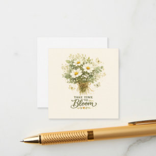 Take Time to Bloom Bouquet Design Enclosure Card