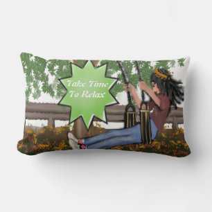 Take Time to Relax Lumbar Pillow That's Fun