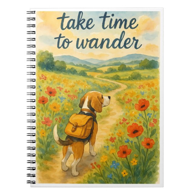 Take Time To Wander Notebook (Front)