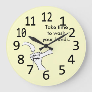 Take time to wash your hands wall clock