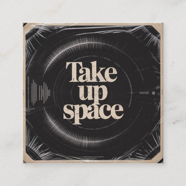 Take Up Space Square Business Card (Front)