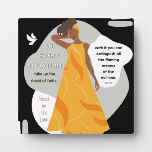 Take Up The Shield Of Faith Christian Plaque