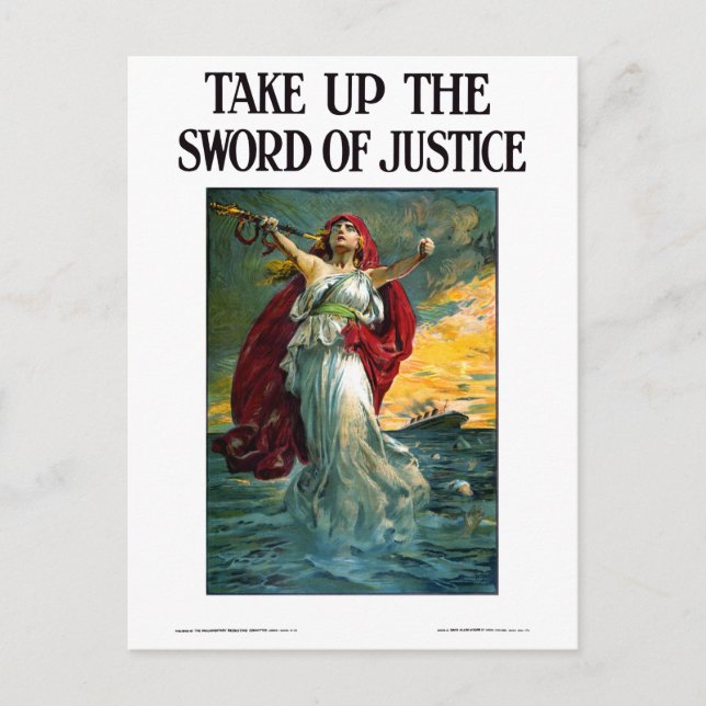 Take Up the Sword of Justice Postcard (Front)