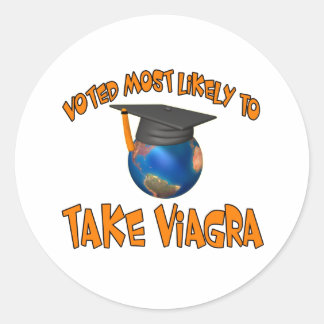 Take Viagra Classic Round Sticker