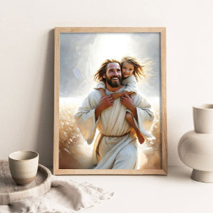Take You Home, Digital Christian Art, Jesus and  Poster