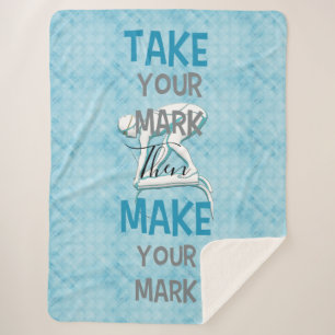 Take-Your-Mark Make-Yor-Mark Swim Design Sherpa Blanket