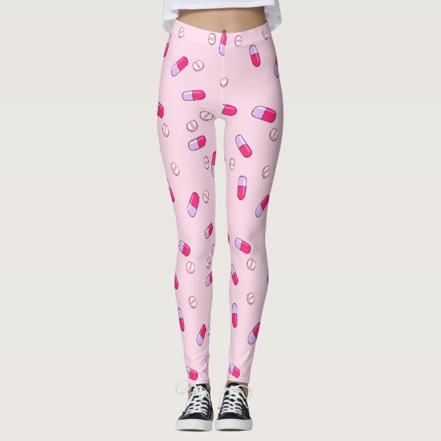Take Your Medicine Leggings (pink) (Front)