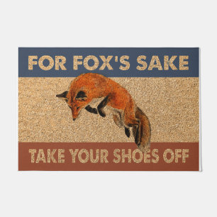 Take Your Shoes Off Mat, Welcome Fox  Doormat