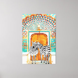 Take Your Stripes Wherever You Go Painting, Zebra Canvas Print
