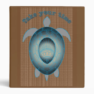 Take your time turtle motivational quote binder
