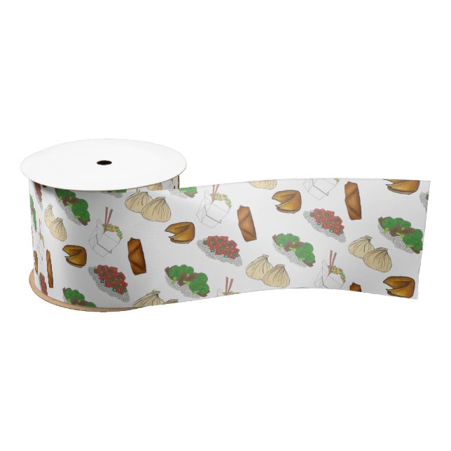 Takeaway Chinese Restaurant Takeout Food Cuisine Satin Ribbon (Spool)