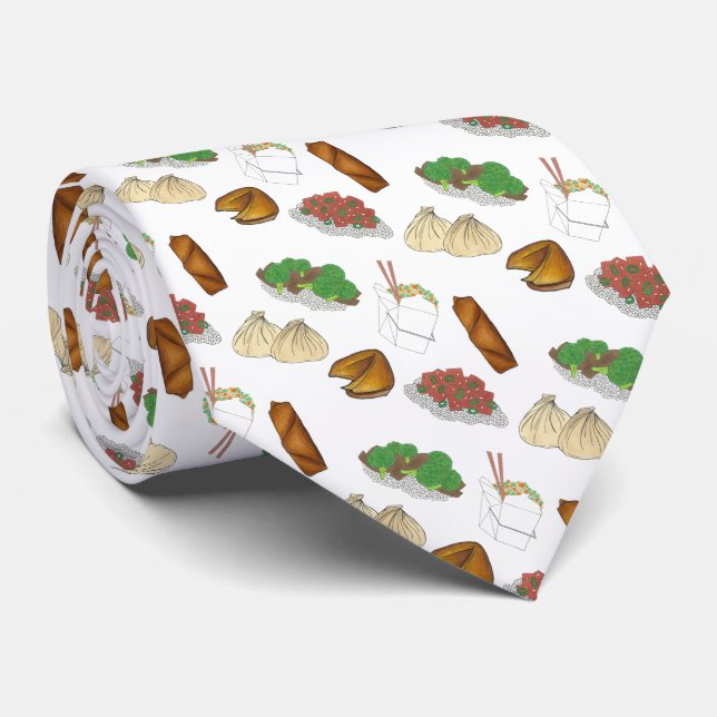 Takeaway Chinese Restaurant Takeout Food Cuisine Tie (Rolled)