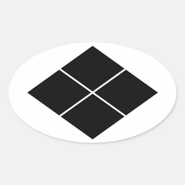 Takeda Bishi Oval Sticker (Front)