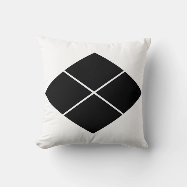 Takeda Diamond Throw Pillow (Front)