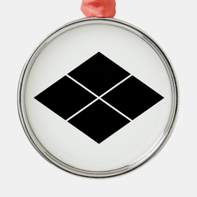 Takeda rhombus metal ornament (Front)