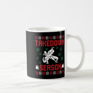 Takedown Season Girls Wrestling Ugly Sweater Chris Coffee Mug