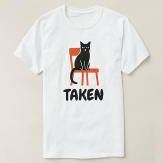 Taken Black Cat Design T-Shirt
