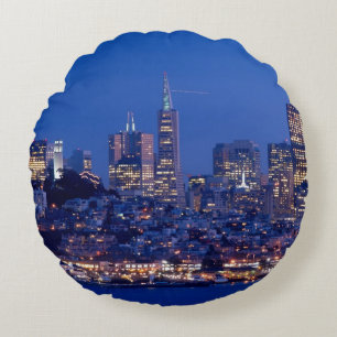 Taken from the roof of the prison on Alcatraz Round Pillow