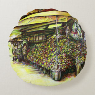 Taken the Possession of Optices Round Pillow