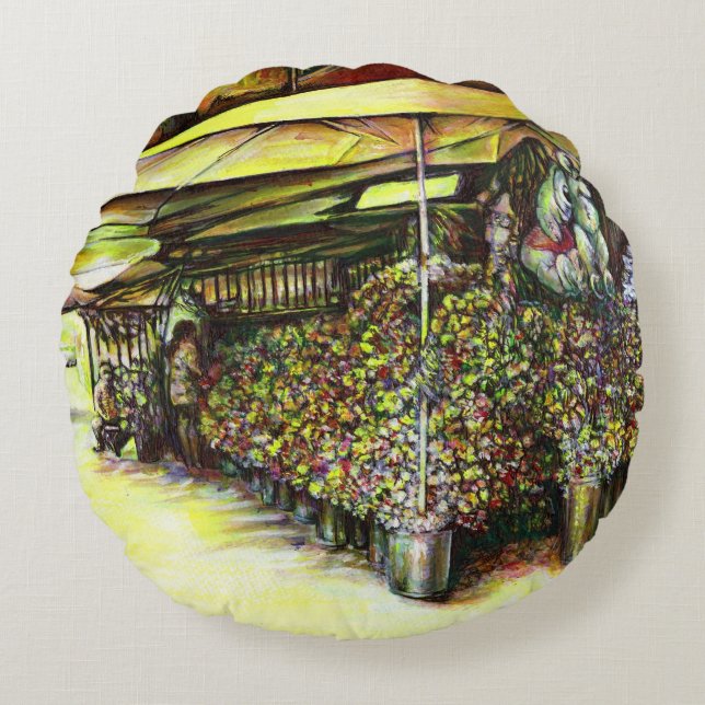 Taken the Possession of Optices Round Pillow (Front)