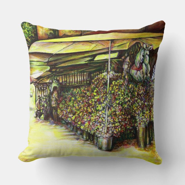 Taken the Possession of Optices Throw Pillow (Front)