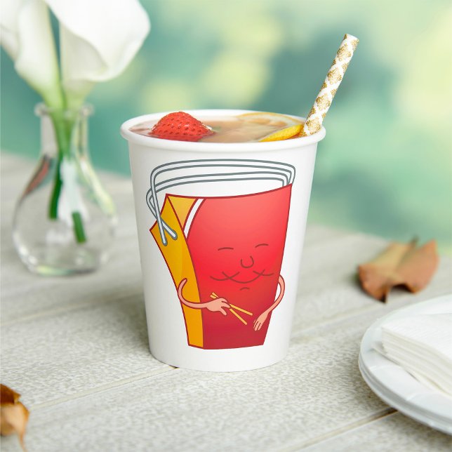Takeout Box with Chopsticks Funny Asian Food Paper Cups (Creator Uploaded)