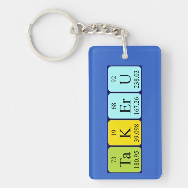 Takeru periodic table name keyring (Front)