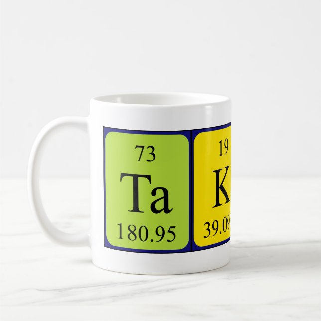Takeru periodic table name mug (Left)