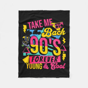 Takes Back to the 90s Retro Vintage Halloween Fleece Blanket