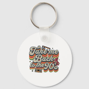 Takes Me Ck To The 90s Retro Vintage Halloween Cos Keychain
