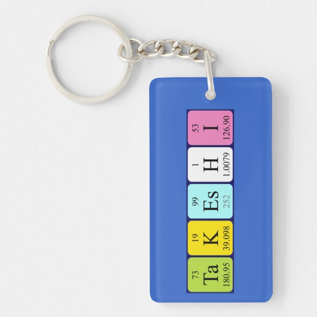 Takeshi periodic table name keyring (Front)