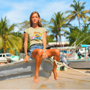 Takin It Easy Retro Beach Vintage Summer Graphic  T-Shirt