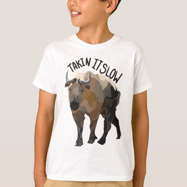 Takin: The Majestic Mountain Goat-Antelope of the  T-Shirt (Front)