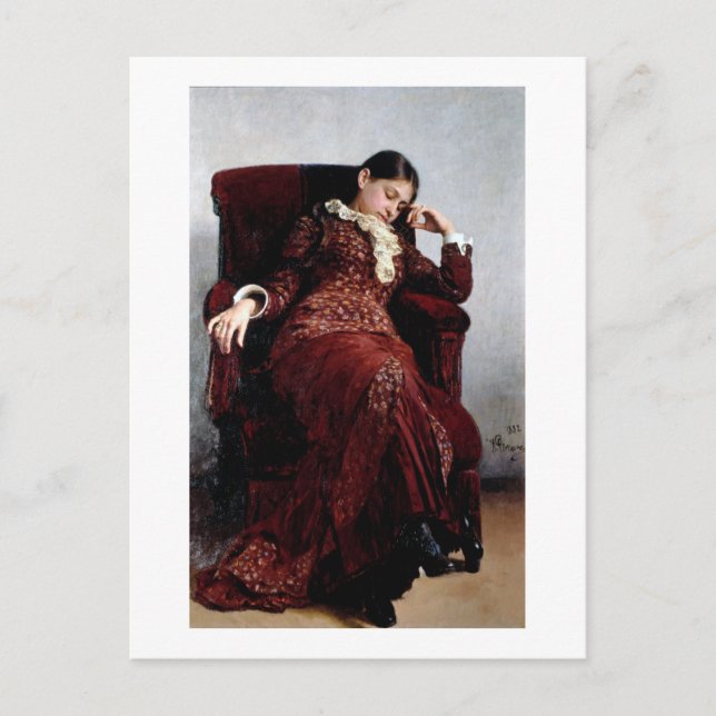 Taking a rest, Ilya Repin Postcard (Front)