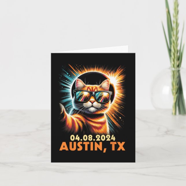 Taking A Selfie Total Solar Eclipse 2024 Austin Te Card (Front)