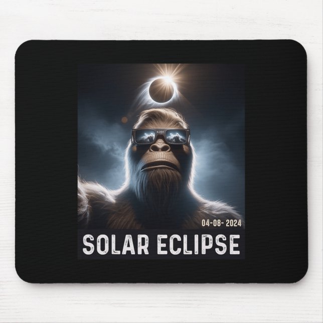 Taking A Selfie With Solar 2024 Eclipse Glasses Me Mouse Pad (Front)