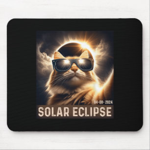 Taking A Selfie With Solar 2024 Eclipse Wearing Gl Mouse Pad