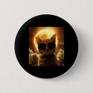 Taking A Selfie With Solar Eclipse Wearing Sungles 2 Inch Round Button