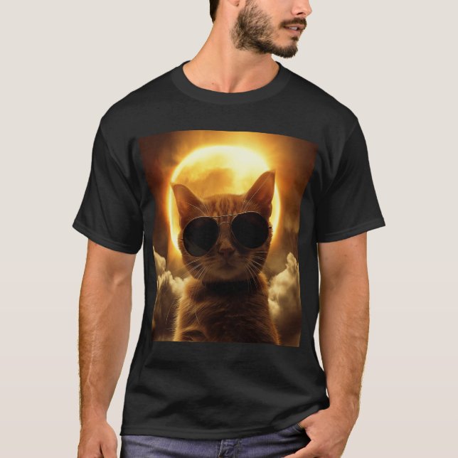 Taking A Selfie With Solar Eclipse Wearing Sungles T-Shirt (Front)