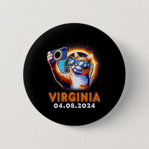 Taking A Selfie With Total Solar Eclipse 2024 Virg 2 Inch Round Button