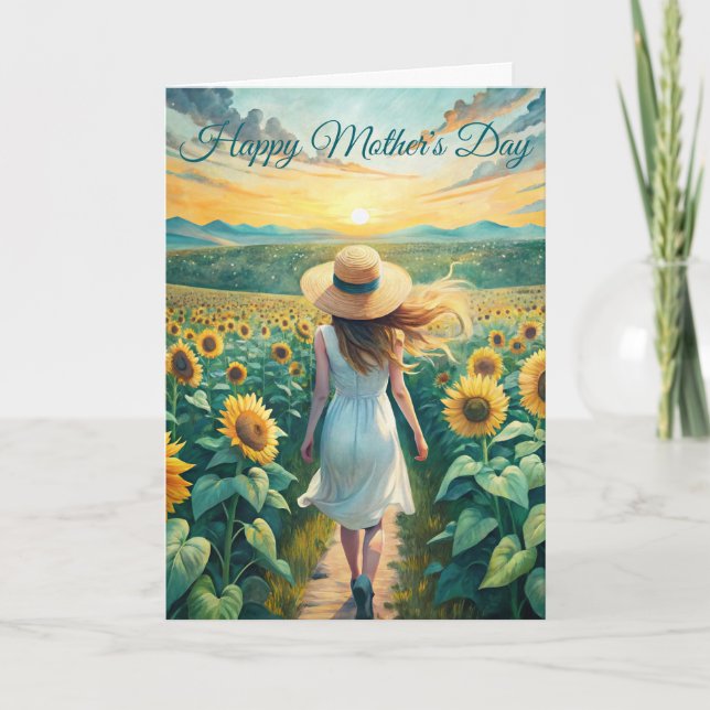 Taking a Stroll Mother's Day Holiday Card (Front)