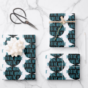 Taking Alcohol Out Of Alcoholic Recovery Slogan Wrapping Paper Sheet