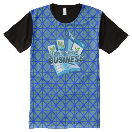 Taking care of Business blue All Printed T-Shirt