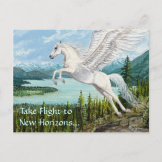 Taking Flight Pegasus horse fantasy postcard