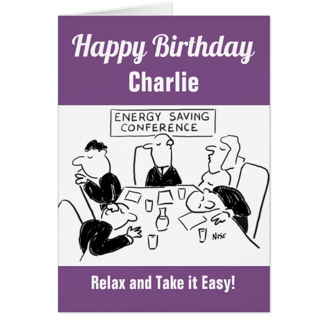 Taking it Easy at the Energy Saving Conference (Front)