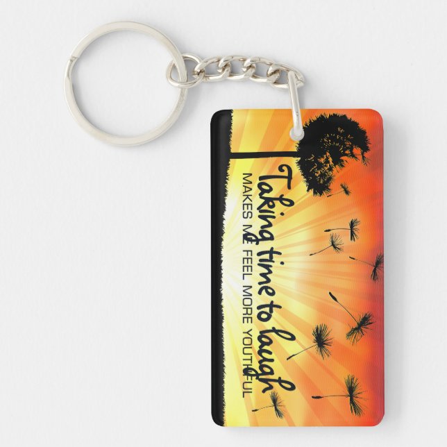 "Taking time to laugh" Motivation Affirmation Keychain (Front)